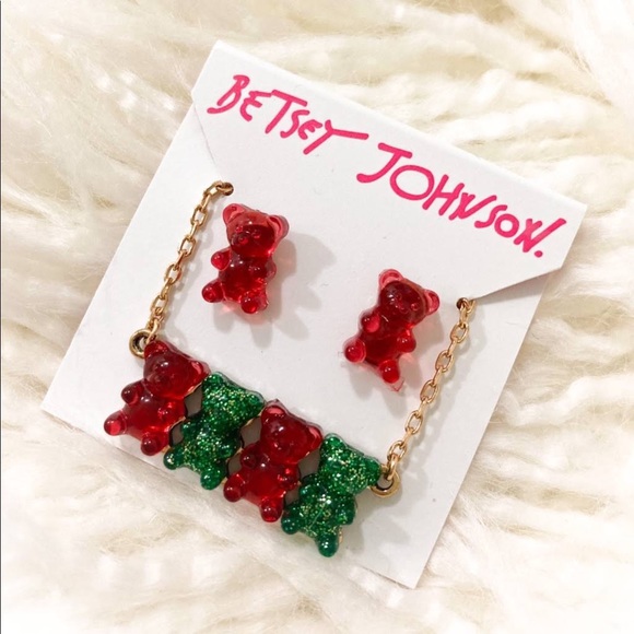 Betsey Johnson Jewelry - New Betsey Johnson Gummy Bears Earrings & Necklace Set